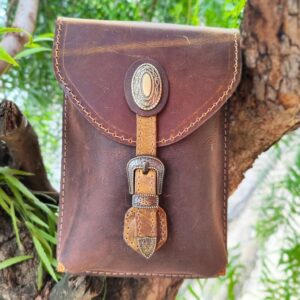 Bolsa De Couro Goyazes Dallas Ocre Café