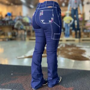 Calça Tex Team Carpinteira Amaciada Bordada Rosa