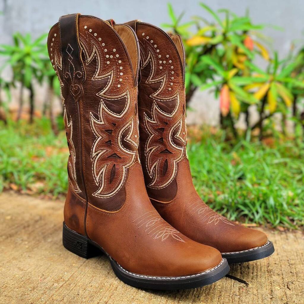 Bota Texana Feminina Goyazes Dallas Tabaco