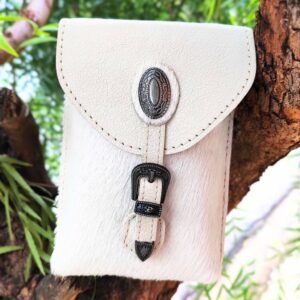 Bolsa De Couro Goyazes Austin Off White