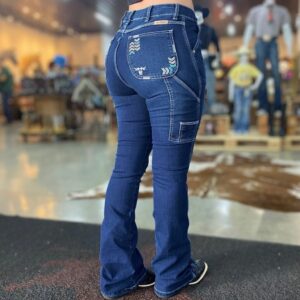 Calça Fem Tex Team Carpinteira Bordada Azul