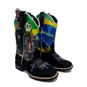 BotaFaca Patriota
- Couro Cano Estampa | Gáspea Couro Nobuck Estilizado em Tilapia Preto