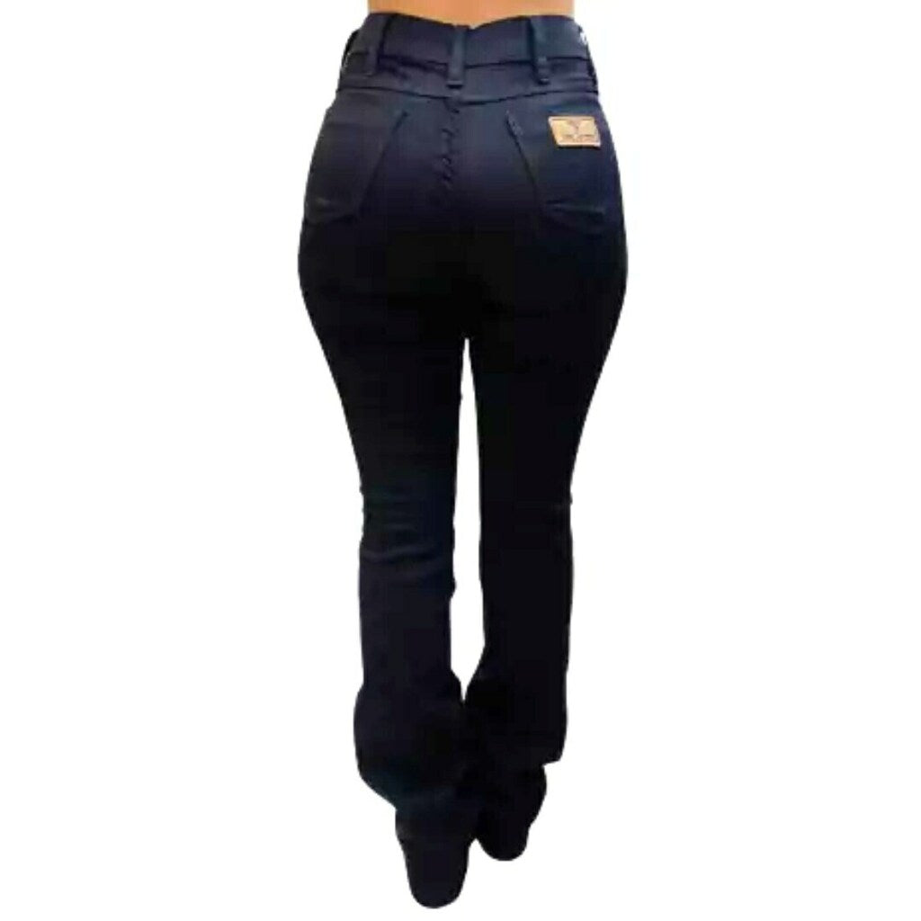 Calça Jeans Feminina Tex Team Preta - Imagem 2