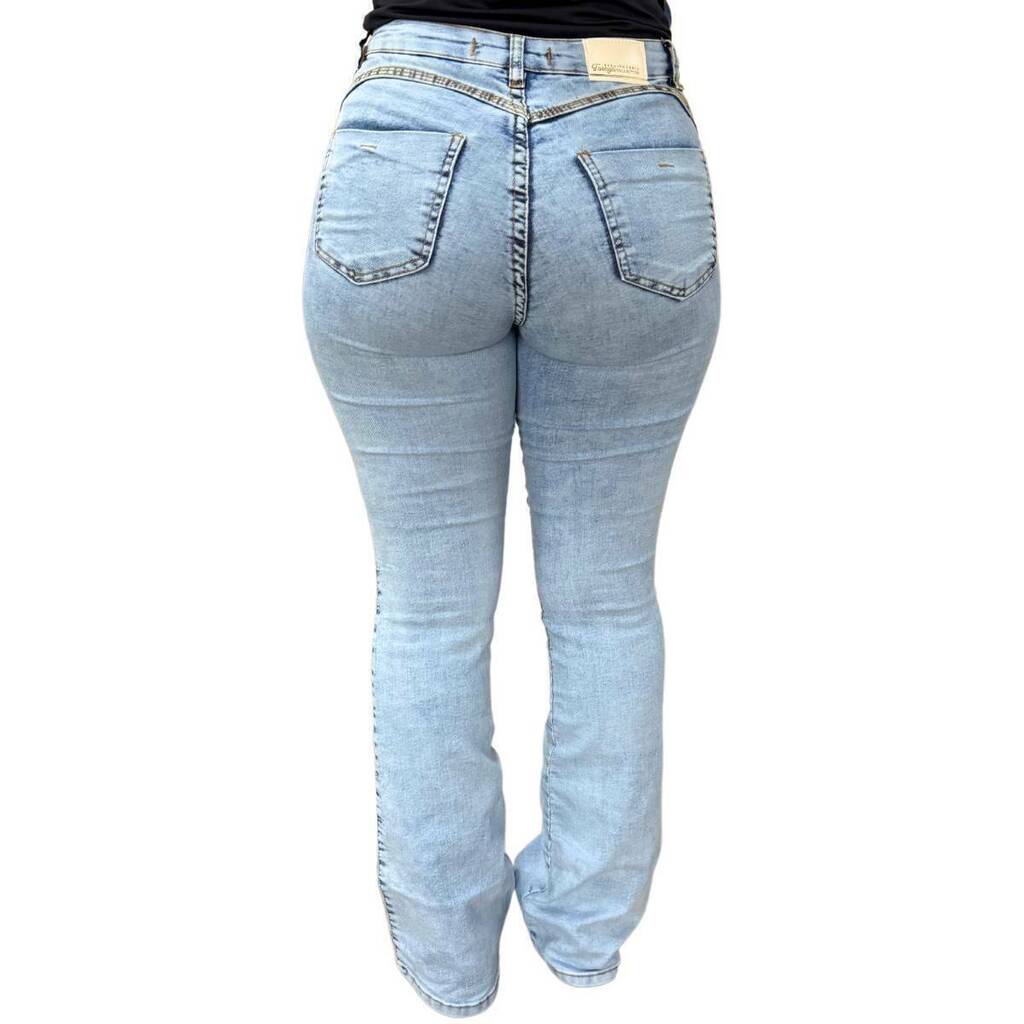 Calça Feminina Faraya Jeans Flare Ref.670 - Imagem 4