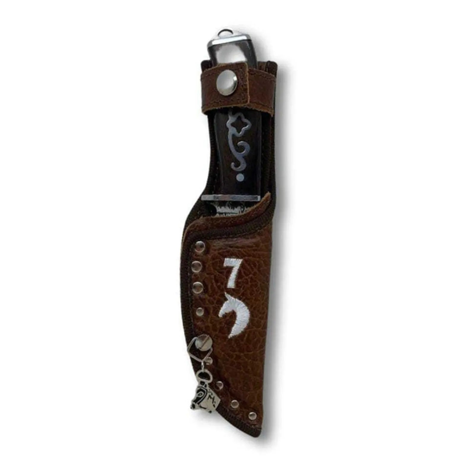 BotaFaca Mulas
- Couro Cano Napa Flay Bege | Couro Gaspea Fóssil Havana | Bordado Preto - Imagem 4