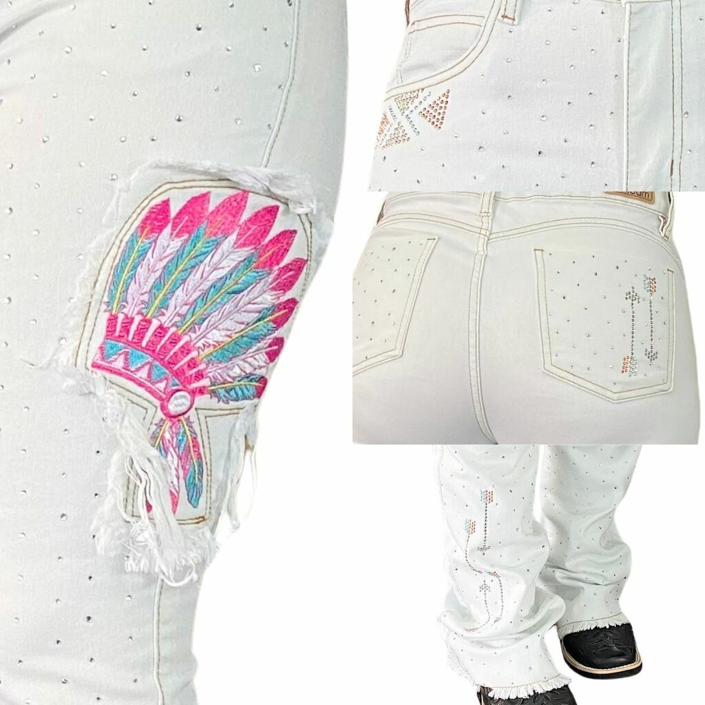 Calça Feminina Tex Team Cocar Branco - Imagem 4