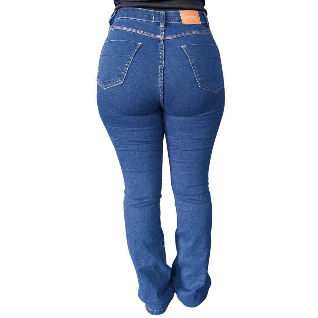 Calça Feminina Faraya Jeans Azul Ref.880 - Imagem 3