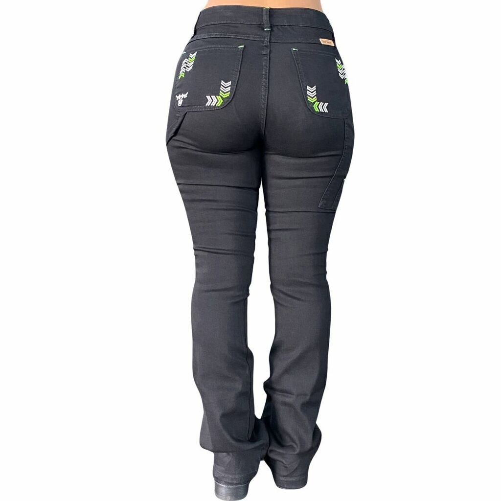 Calça Tex Team Carpinteira Bordada Verde - Imagem 4
