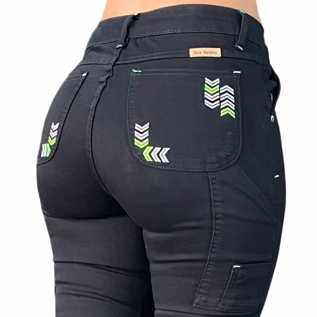 Calça Tex Team Carpinteira Bordada Verde - Imagem 2