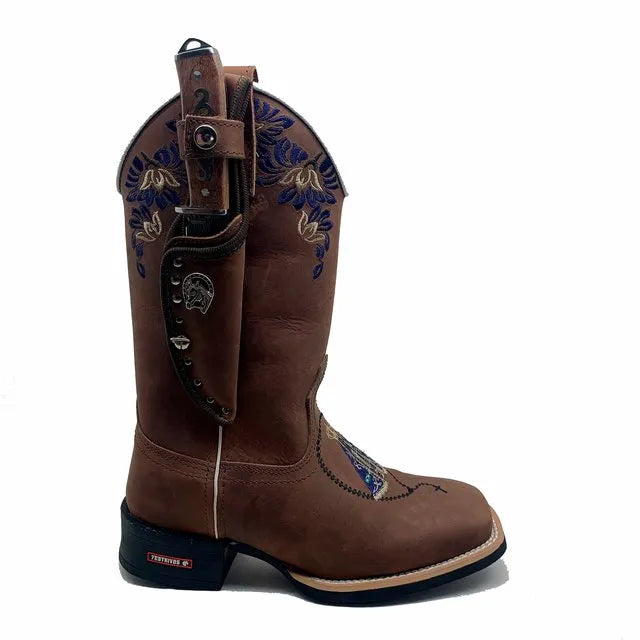 BotaFaca Padroeira
- Couro Crazy Horse Nescau | Bordado Azul e Bege - Imagem 3