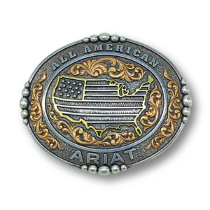 Fivela De Metal Ariat Bandeira Prata