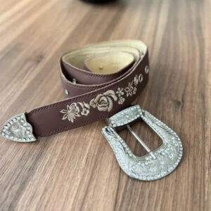 Cinto - Couro Horse Nescau/Bordado Florência