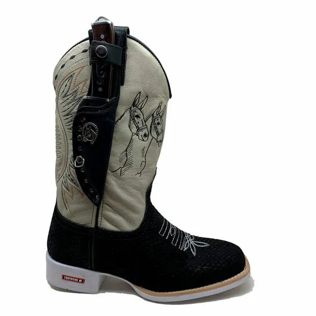 BotaFaca Mulas
- Couro Cano Napa Flay Bege | Gáspea Couro Nobuck Preto Estilizado em Tilápia | Mulas Preto - Imagem 3