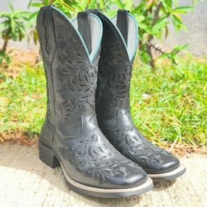 Bota Feminina Fort Boots Verde Brilho Preto