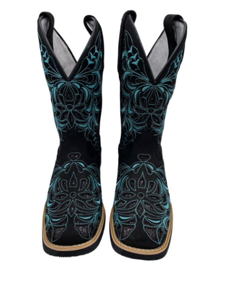 Bota Feminina Fort Boots Brilho Preta/Verde - Imagem 3