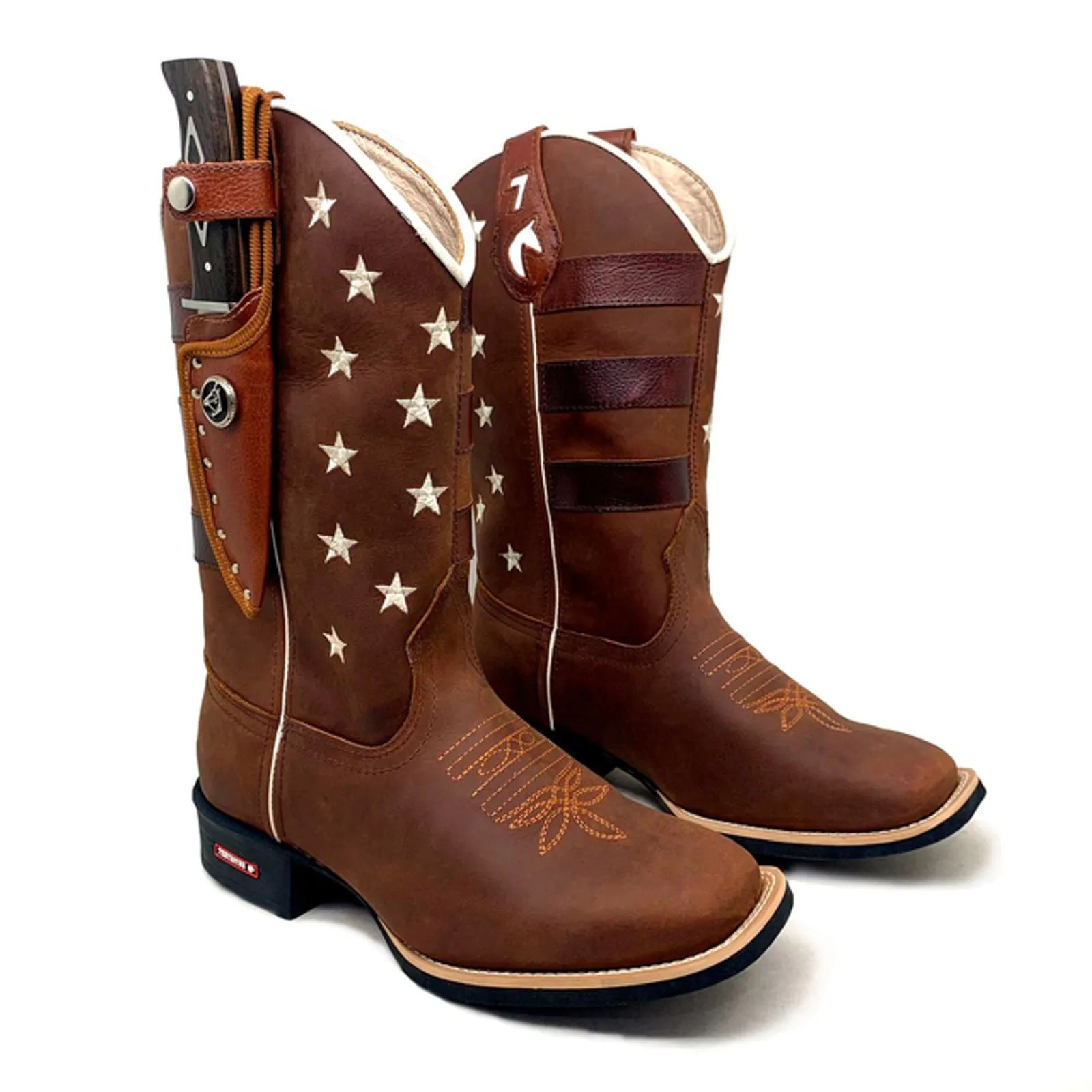 BotaFaca Americana
- Couro Crazy Horse Nescau | Bordado Branco