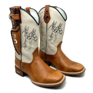 BotaFaca Mulas
- Couro Cano Napa Flay Bege | Couro Gaspea Fóssil Havana | Bordado Preto