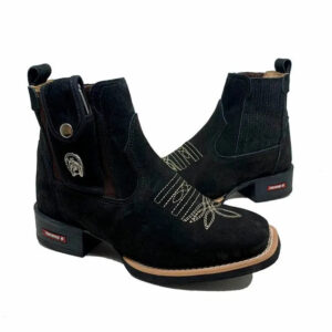 BotinaCanivete Tradicional
- Couro Nobuck Preto | Bordado Bege