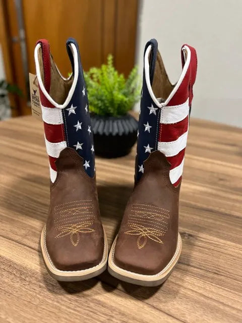 Texana Alex - Couro Horse Nescau/ Bordado Americana - Imagem 2