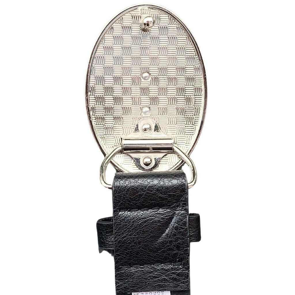 Cinto Síntético Com Fivela Cabeça de Boi Preto - Imagem 3