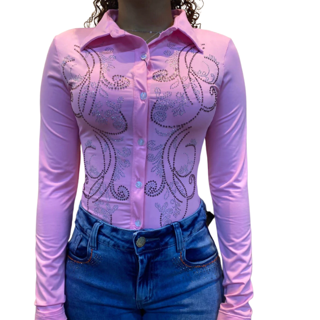 Body Strass Country&Cia Rosa - Imagem 2