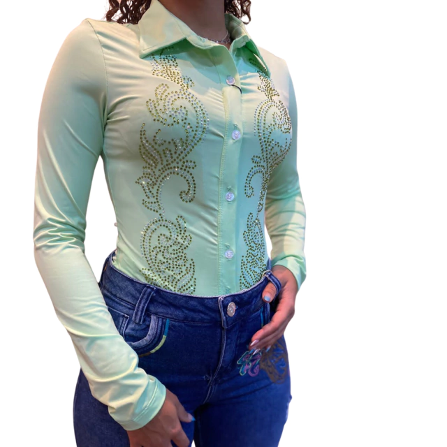 Body Strass Country&Cia Verde - Imagem 2