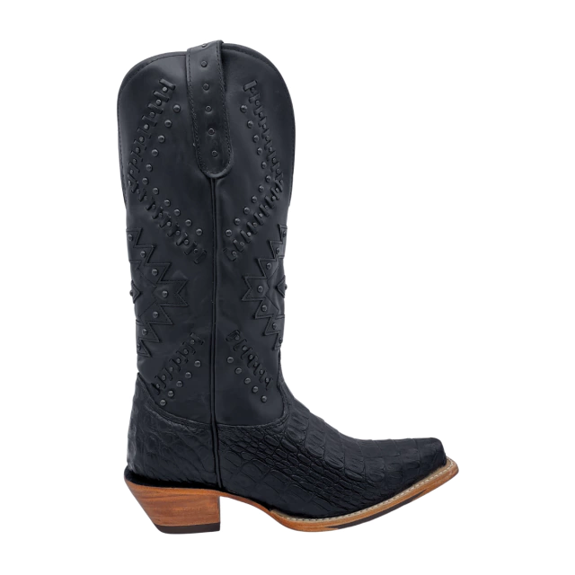 Bota Goyazes Fem Jacaré Barriga Preto - Imagem 6