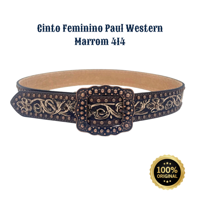 Cinto Feminino Paul Western Marrom - Imagem 3