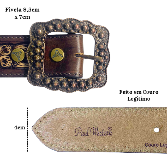 Cinto Feminino Paul Western Marrom - Imagem 5