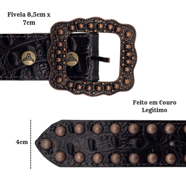 Cinto Paul Western 495 Marrom - Imagem 3