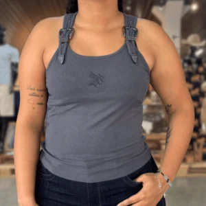 Regata Thankfield Fem Fivela Cinza Chumbo